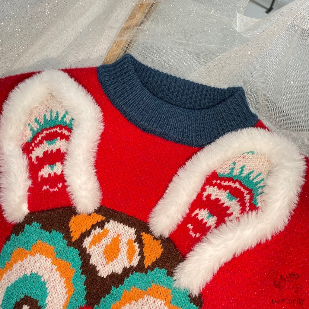 Áo Liền Quần Dệt Kim Dày Dặn In Họa Tiết Thỏ Hoạt Hình Phong Cách Trung Hoa Dễ Thương Thời Trang Cho Bé Trai Và Gái