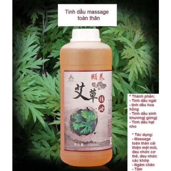 Tinh dầu ngải cứu massage 1000ml-cam kết hàng chuẩn