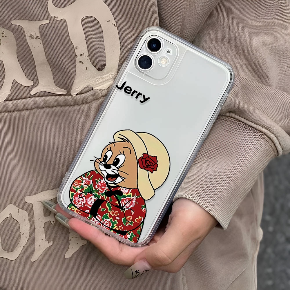 Ốp Điện Thoại Trong Suốt In Hình Tom &amp; Jerry Cho iphone 14 pro Max 11 13 12 7Plus X XS Max