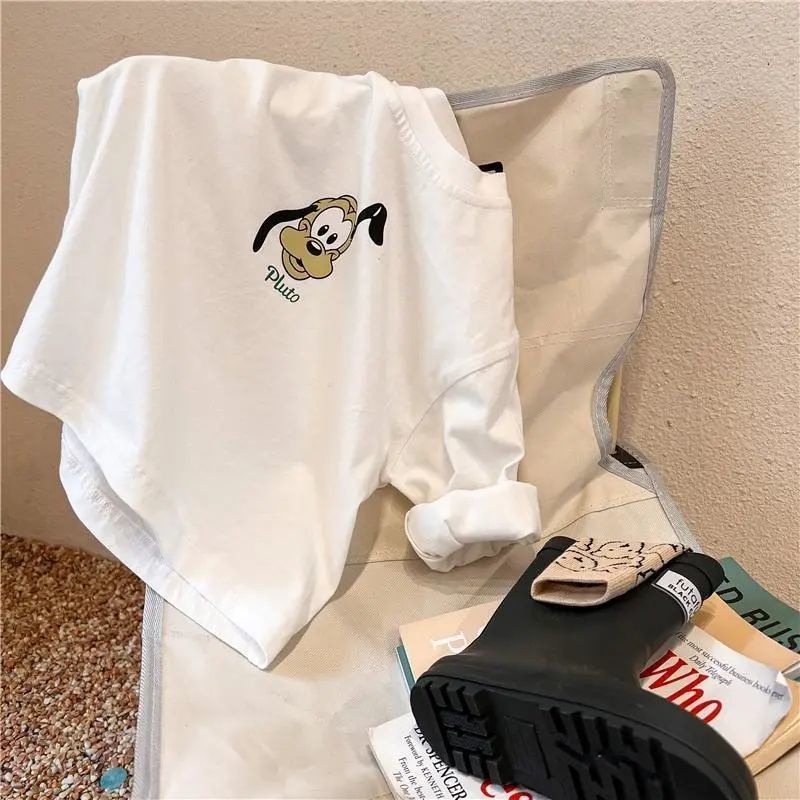 Áo Thun Cotton Tay Dài Dáng Rộng Mẫu Mới 2022 Thời Trang Xuân Thu Cho Bé