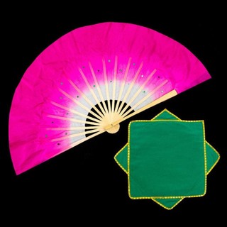 LZEEM Quạt Múa Bụng Bằng Lụa Rayon Dài 40cm