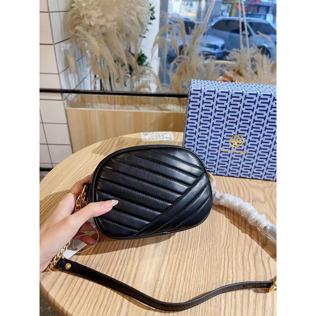 Túi Đeo Chéo Da Thật Đựng Máy Ảnh Phối Dây Xích Thời Trang Cho Nữ777777