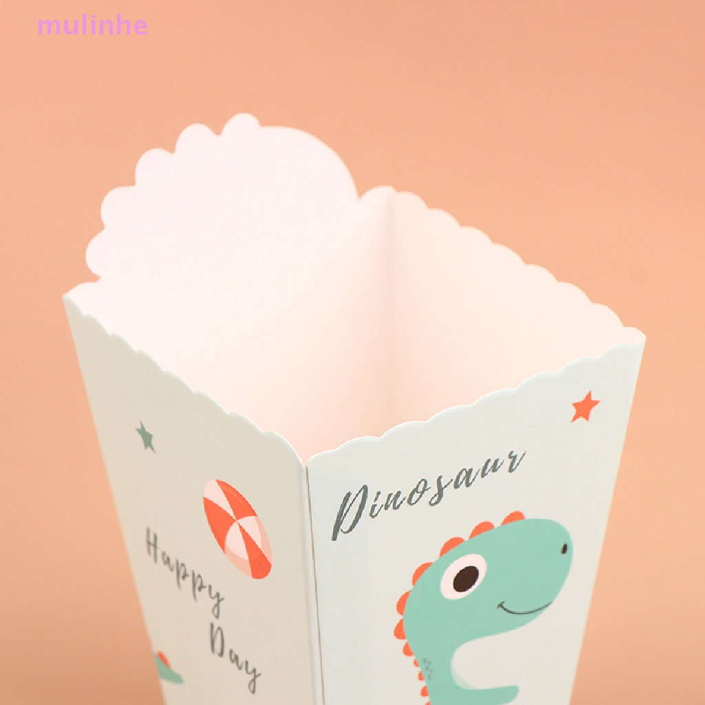 Set 12 Hộp Đựng Bắp Rang Bơ / Bỏng Ngô / Khủng Long Hoạt Hình Trang Trí Tiệc Cho Bé vn