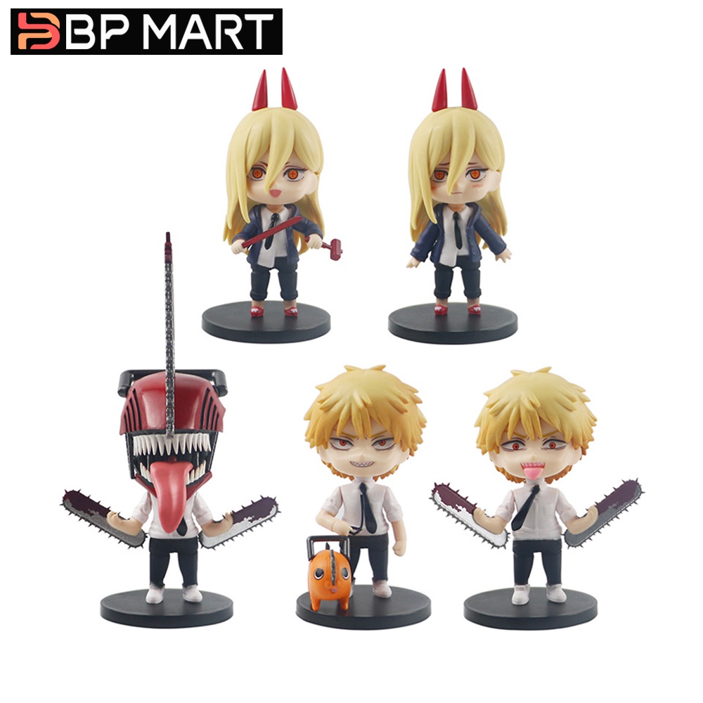 BP MART Nhân vật Anime Chainsaw Man Pochita Power Times Makima 11Cm Trang Trí Xe Hơi Trang trí bàn Quà sinh nhật Giáng sinh