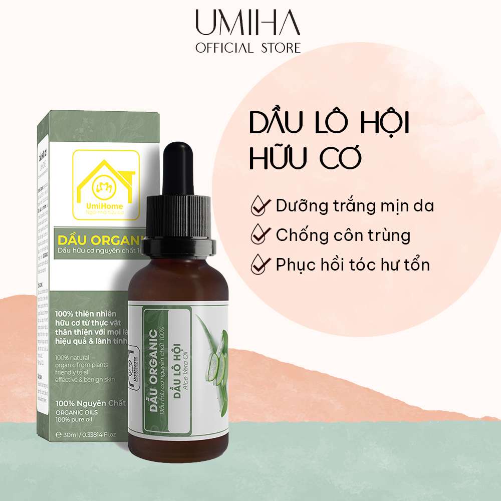 Dầu Lô Hội Nguyên Chất Umiha Hữu Cơ | Aloe Vera Oil 100% Organic 30ml