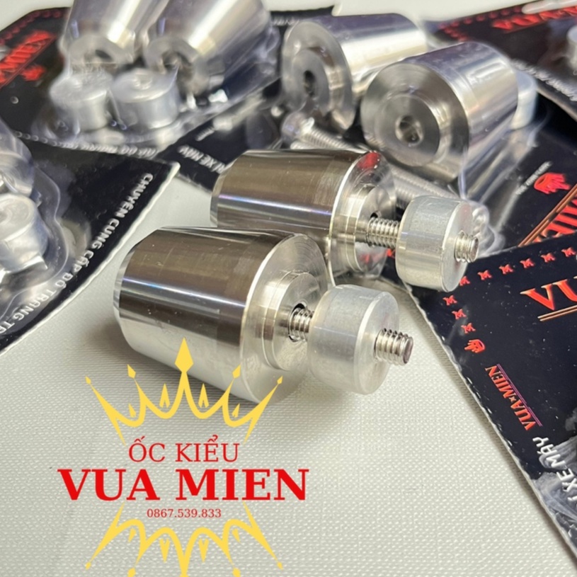 Gù tay lái mẫu SH350i inox 304 sáng bóng đằm tay lái (kèm ốc inox + nhôm đóng gù)