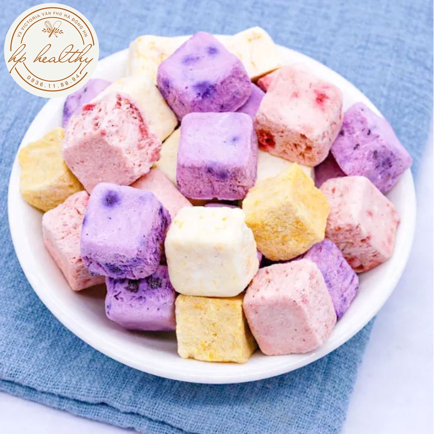 SỮA CHUA khô hoa quả sấy lạnh mix vị Hp Healthy đồ làm bánh ăn vặt Tết gói 50G 100G