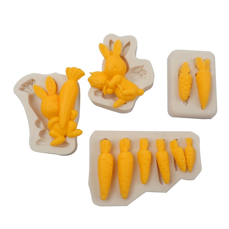 Khuôn Silicone Làm Bánh Tạo Hình Thỏ Phục Sinh Độc Đáo Tiện Dụng