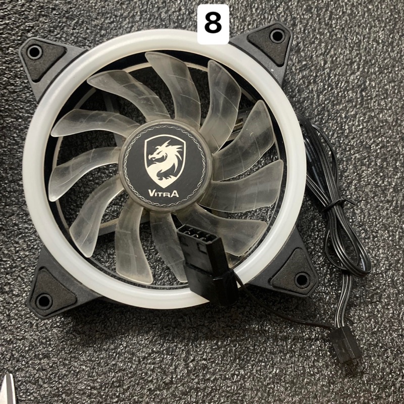 Quạt tản nhiệt có đèn LED 12cm cũ tháo máy