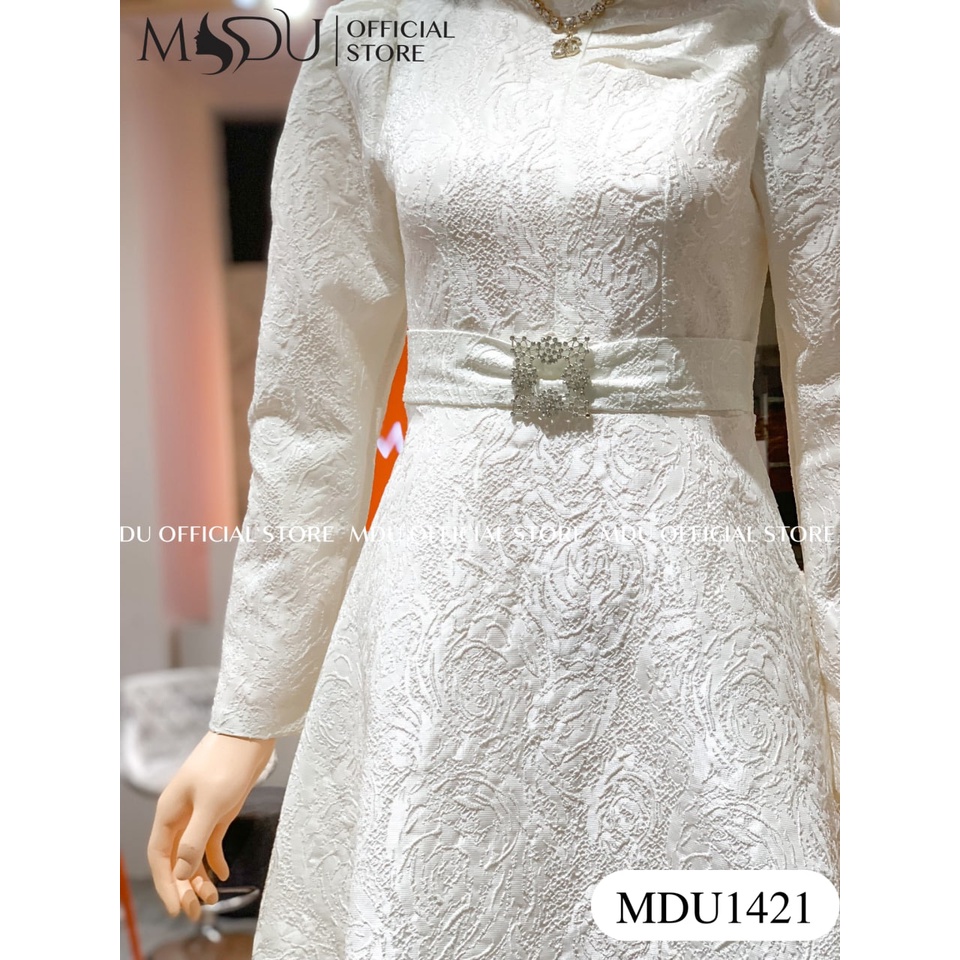 Váy thiết kế chất tafta gấm Nhật cao cấp sang chảnh MDU1421- MDU COLLECTION