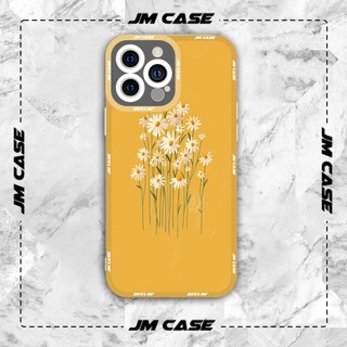 Ốp lưng iphone samsung xiaomi oppo cạnh vuông JMCase Hoa Cúc Daisy Flower Art