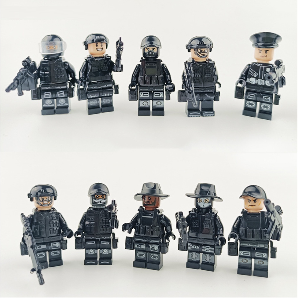 Minifigures Lắp Ghép Lính Swat, Lính Thủy Đánh Bộ