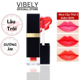 Son Kem Dưỡng Ẩm Siêu Lì Siêu Mịn Chống Nước Lâu Trôi VIBELY Giúp Môi Căng Bóng Bền Màu.