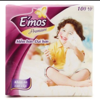 Khăn giấy vuông Emos đủ 100 tờ