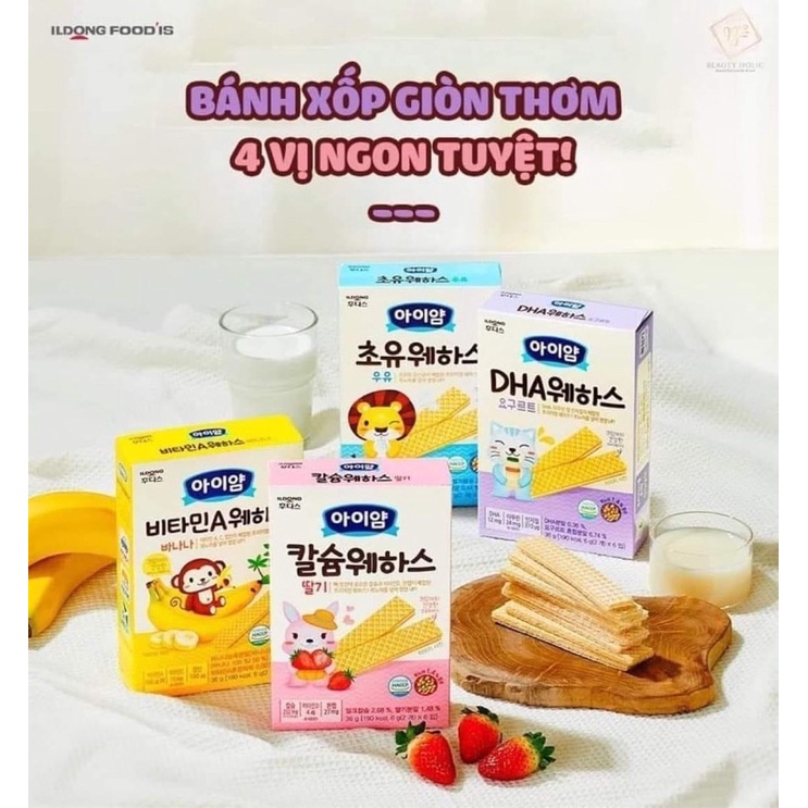 Bánh ILDONG cho bé từ 9 tháng - bánh ngũ cốc , bánh xốp cho bé ăn dặm