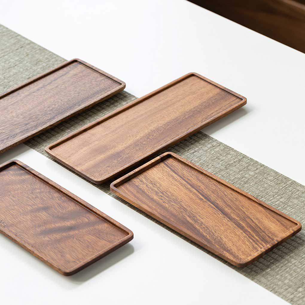 Khay Gỗ Phục Vụ Cà Phê / Trà / Món Tráng Miệng / Bánh Tráng Miệng Có Thể Giặt Sạch Dùng Trong Nhà Hàng