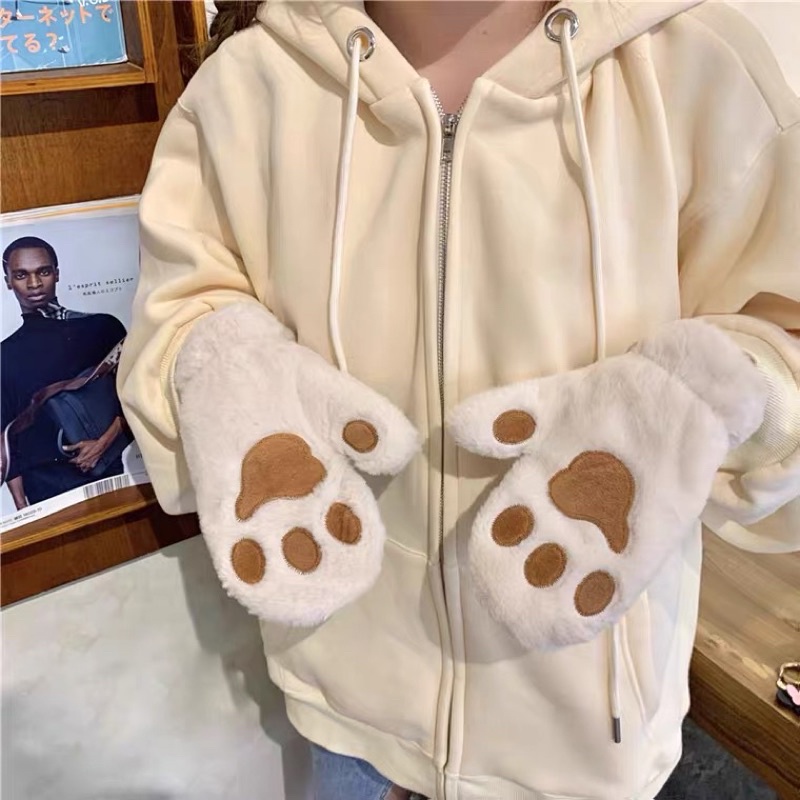 GĂNG TAY GẤU NHIỀU MÀU, Dễ thương, găng tay lông/ bông