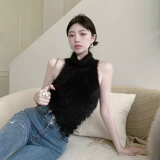 Áo ba lỗ len lông cổ lọ 673