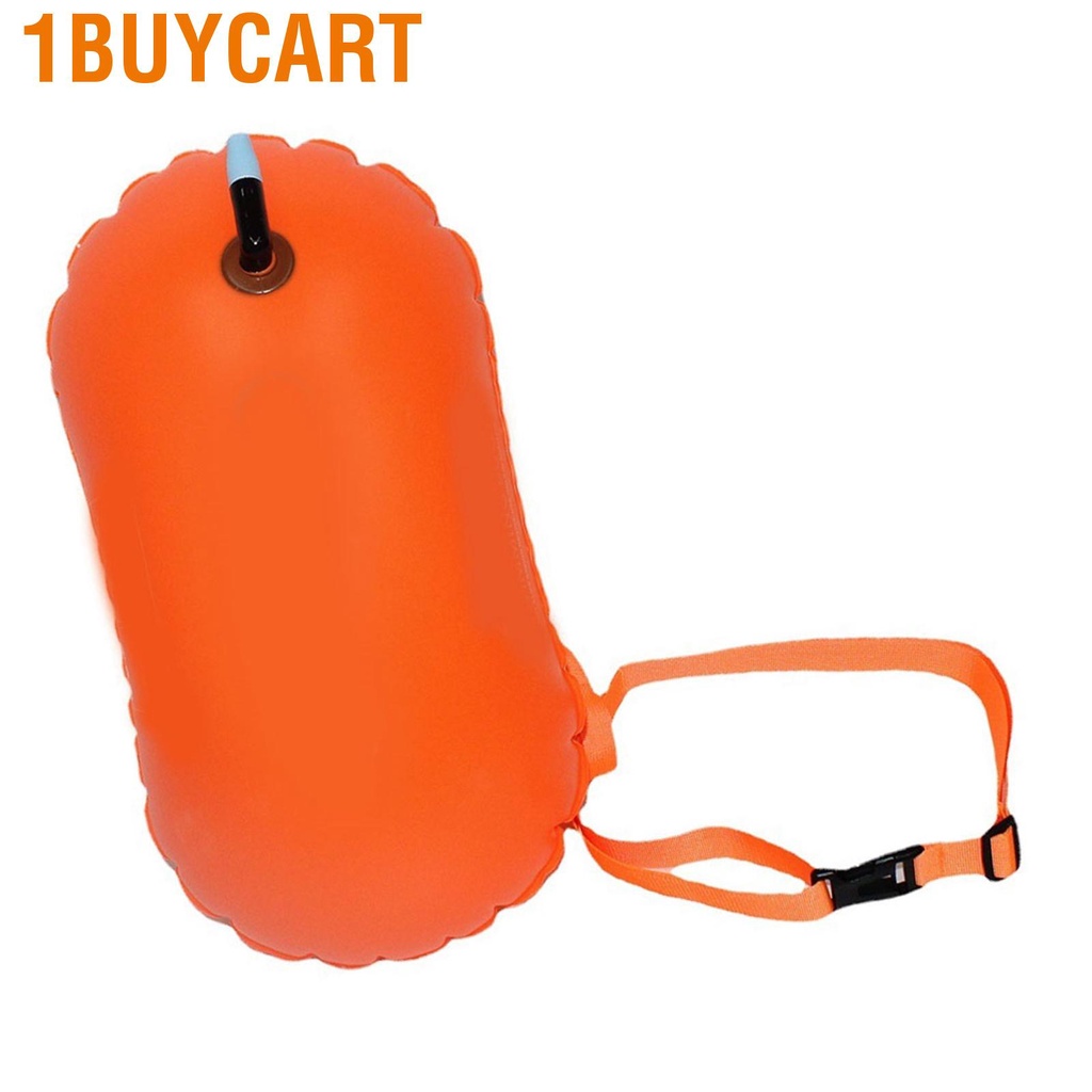 1buycart Inflatable Open Swimming Buoy Swim Safety Float Dry Bag for Water Swimmers Triathletes Snorkelers Surfers