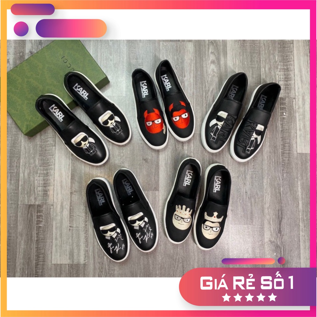 ^ giầy karl ông già đeo kính - giày slipon da nam ^