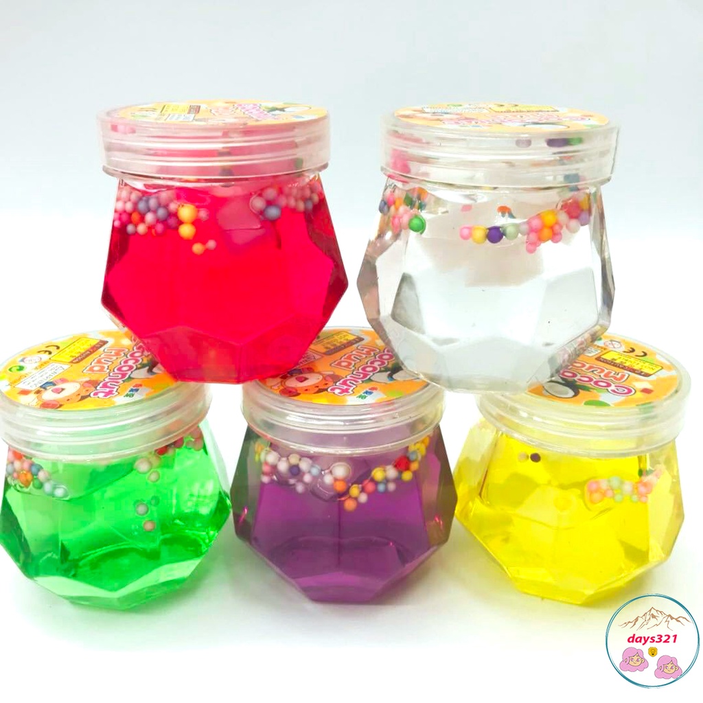 Slime hình lục giác 6 cạnh nhũ cốm xốp 200ml 7 màu đẹp Đồ chơi hủ slam chất nhầy ma thuật squishy