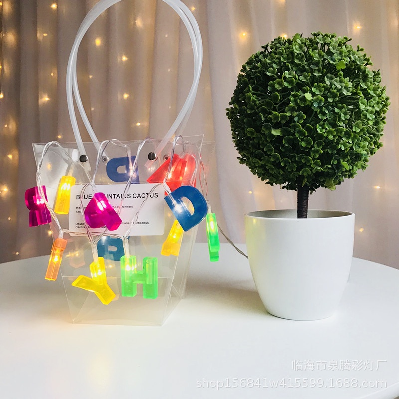 Dây Đèn LED Chữ Happy birthday Độc Đáo Dùng Trang Trí Nhà Cửa / Tiệc Sinh Nhật