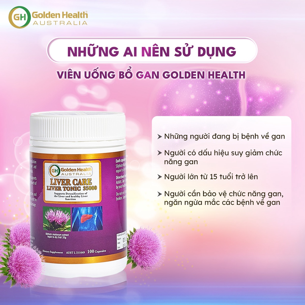 [GOLDEN HEALTH] Viên uống bổ gan - Liver Care Liver Tonic 35000mg