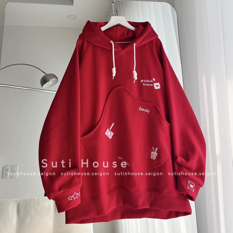 [ẢNH THẬT- CÓ SẴN ĐỦ MÀU] Áo Hoodie ECKOK Nhiều Màu Túi Kiểu Thêu Hình Dễ Thương Form Rộng Unisex Nam Nữ-Suti House | BigBuy360 - bigbuy360.vn