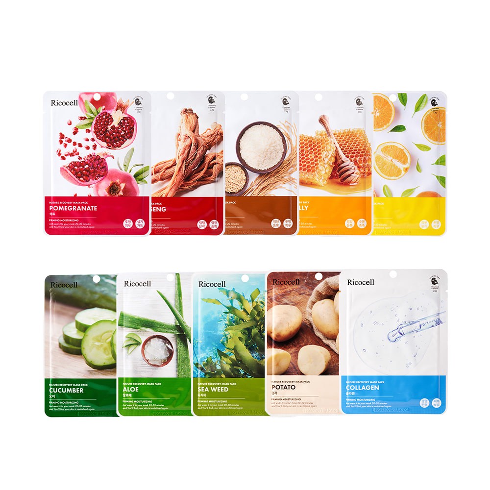 Mặt nạ dưỡng da Hàn Quốc Collagen Ricocell Nature Recovery Mask