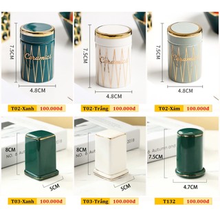 BST Lọ tăm sứ cao cấp
