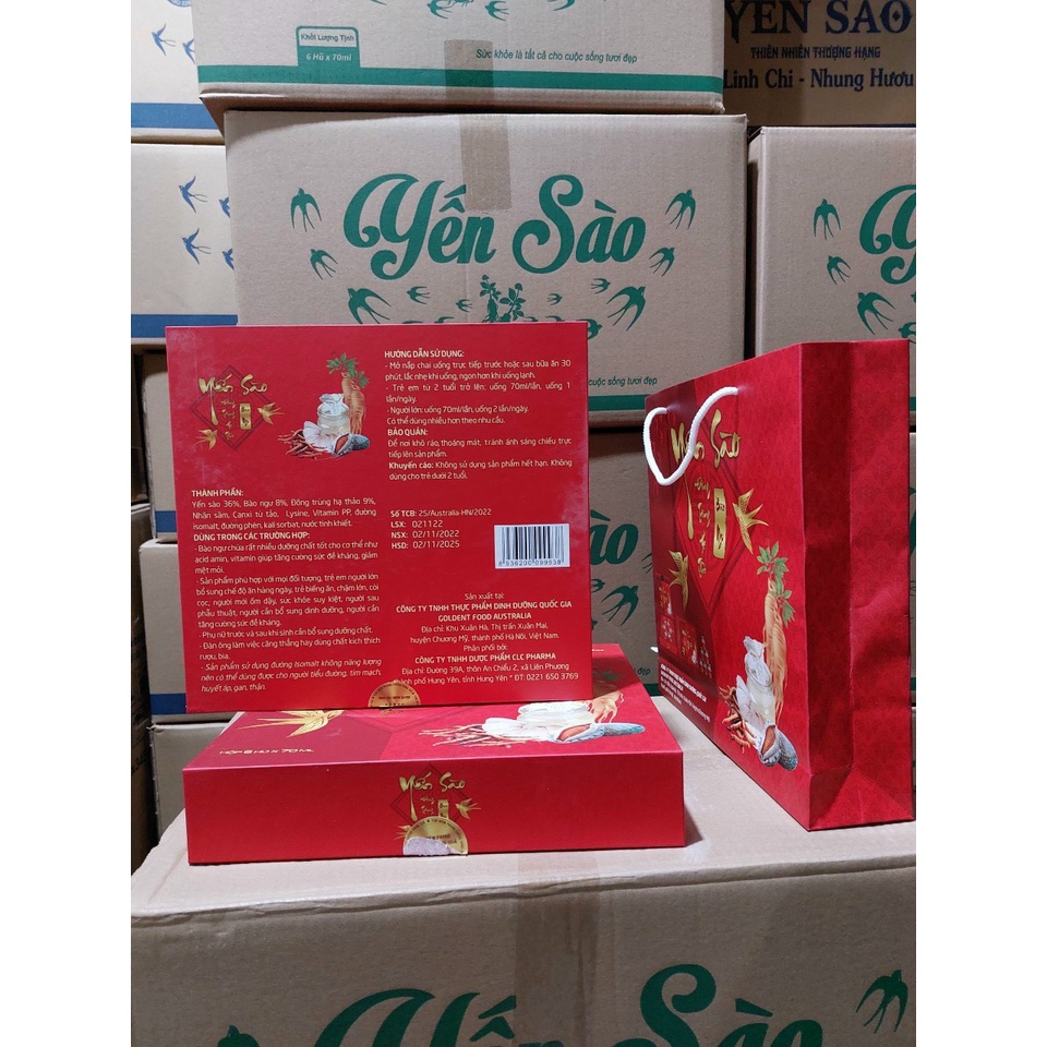 Yến sào Hồng sâm Đông Trùng Hạ Thảo BÀO NGƯ cao cấp giúp bồi dưỡng sức khoẻ, đẹp da ăn ngủ ngon