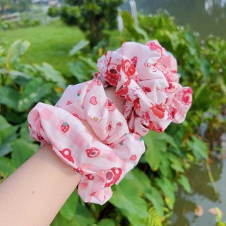 Cột tóc scrunchies gấu dâu lotso
