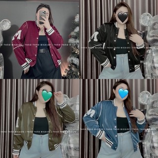Áo khoác bomber chữ m ánh kim - múp bigsize 60-100kg