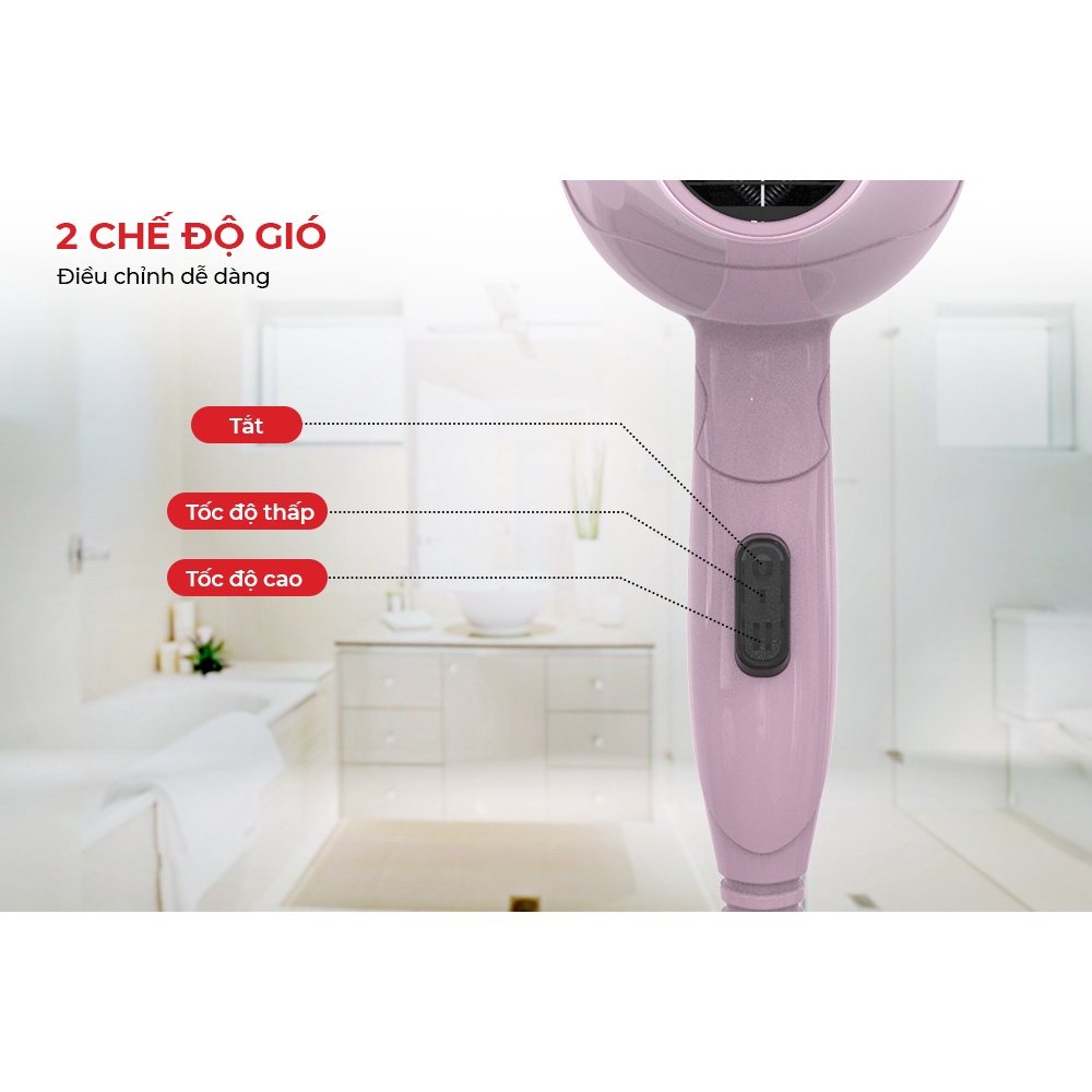 Máy Sấy Tóc Baretti BRD232P/B GDPT