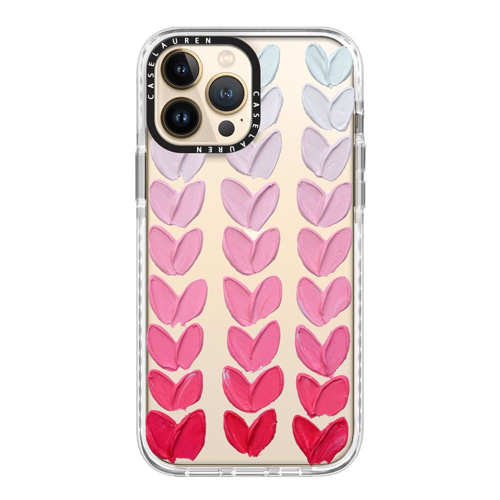 Ốp Lưng Họa Tiết Pink Polka Daub Hearts | IMPACT CASE