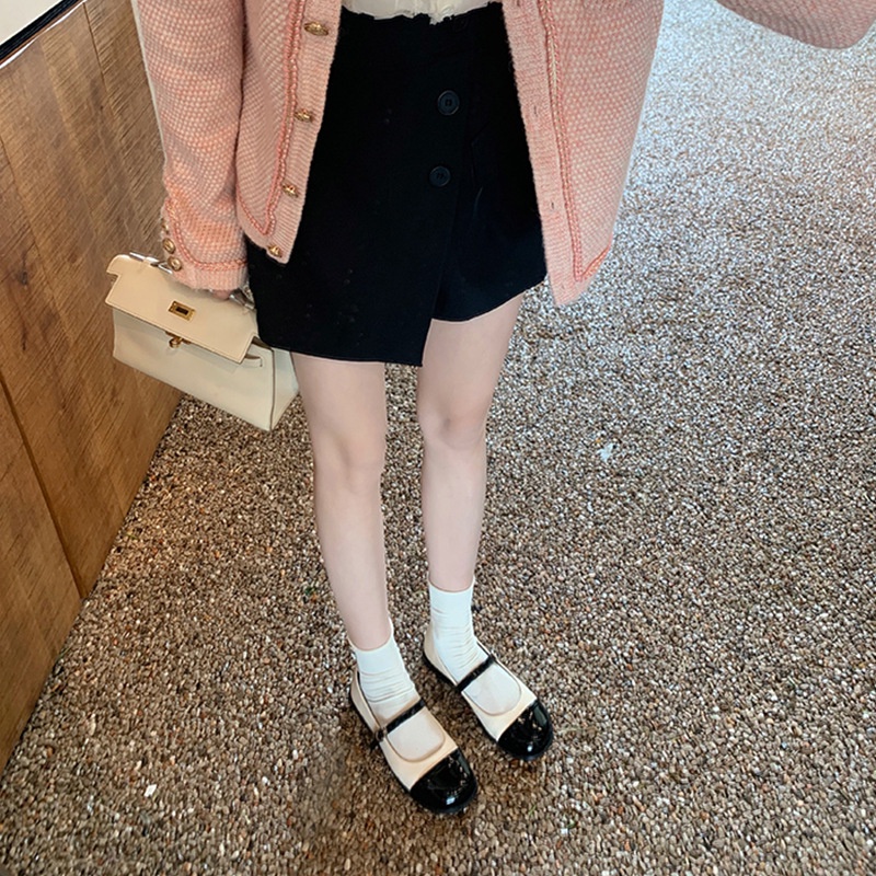 Giày Mary Jane Mùa Xuân 2023 Mũi Tròn Cài Khóa Màu Sắc Phù Hợp Với Nữ