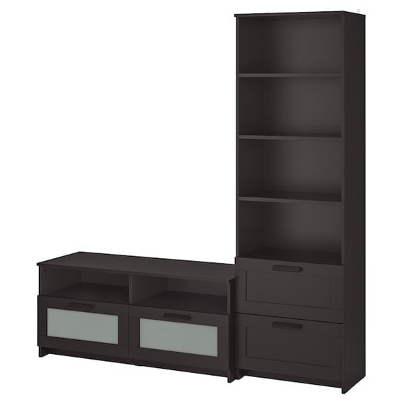 KALUA, COMBO Kệ tivi 2 hộc kéo kết hợp kệ tủ cao STO_052, 180x41x190cm, kệ gỗ tủ gỗ Scandi Home