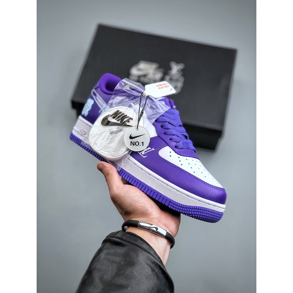 Giày thể thao Nike Air Force 1'07 Low Joint Model Air màu tím trắng