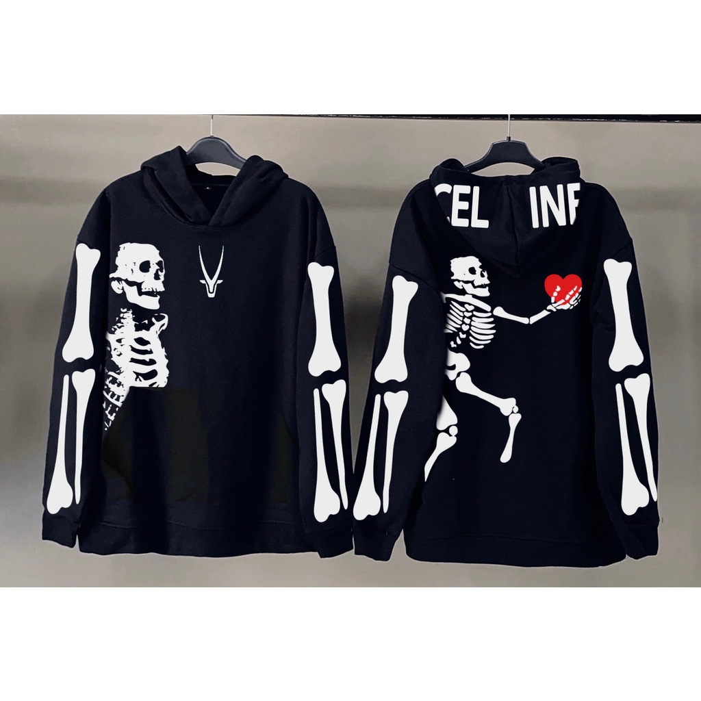Áo Hoodie Xương Cực Cháy In Họa Tiết 5D Siêu Chất Cho Nam Nữ.