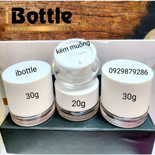 Chai lọ sang chiết mỹ phẩm -Hủ nắp trắng cao kèm muỗng