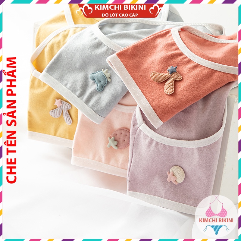 Quần sịp nữ Cotton trơn cạp viền chun dễ thương KIMCHIBIKINI Quần trong cute mềm mại xinh đẹp QL074