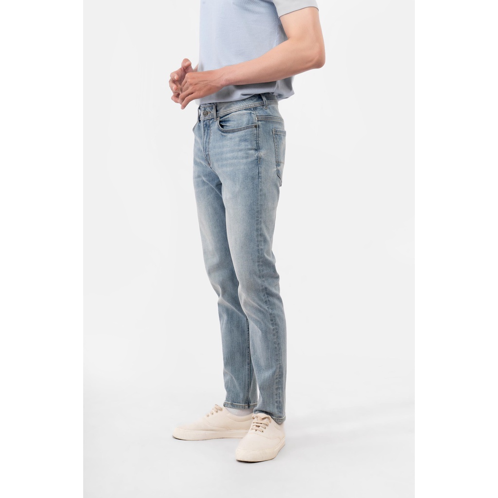 Quần Jean Nam Premium Trơn Co Giãn Form Slim - Routine 10F22DPA026