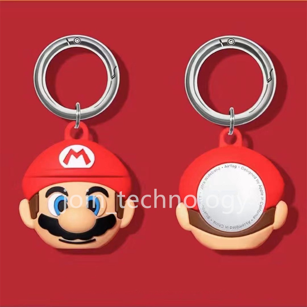 Ốp lưng PVC airtag chống thất lạc hình hoạt hình dễ thương cho iPhone