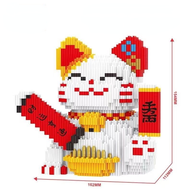 bearbrick lego con lân lego Bộ Đồ Chơi Lắp Ráp Mô Hình Lego Sư Tử / Mèo May Mắn Không Tương Thích lego lego bearbrick Mới Bộ Đồ Chơi Lắp Ráp Lego Hình Chú Mèo May Mắn