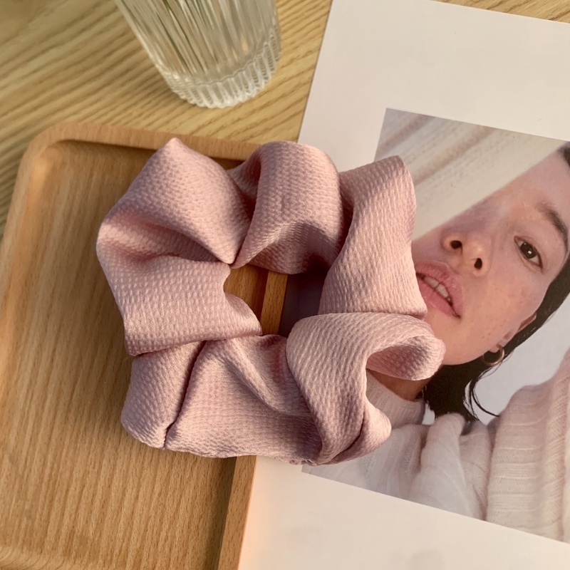 Dây Buộc Tóc satin Màu Sắc Đơn Giản Cỡ Lớn Cho Nữ