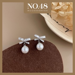 Khuyên tai bạc s925 bông tai ngọc trai nhân tạo mã 310
