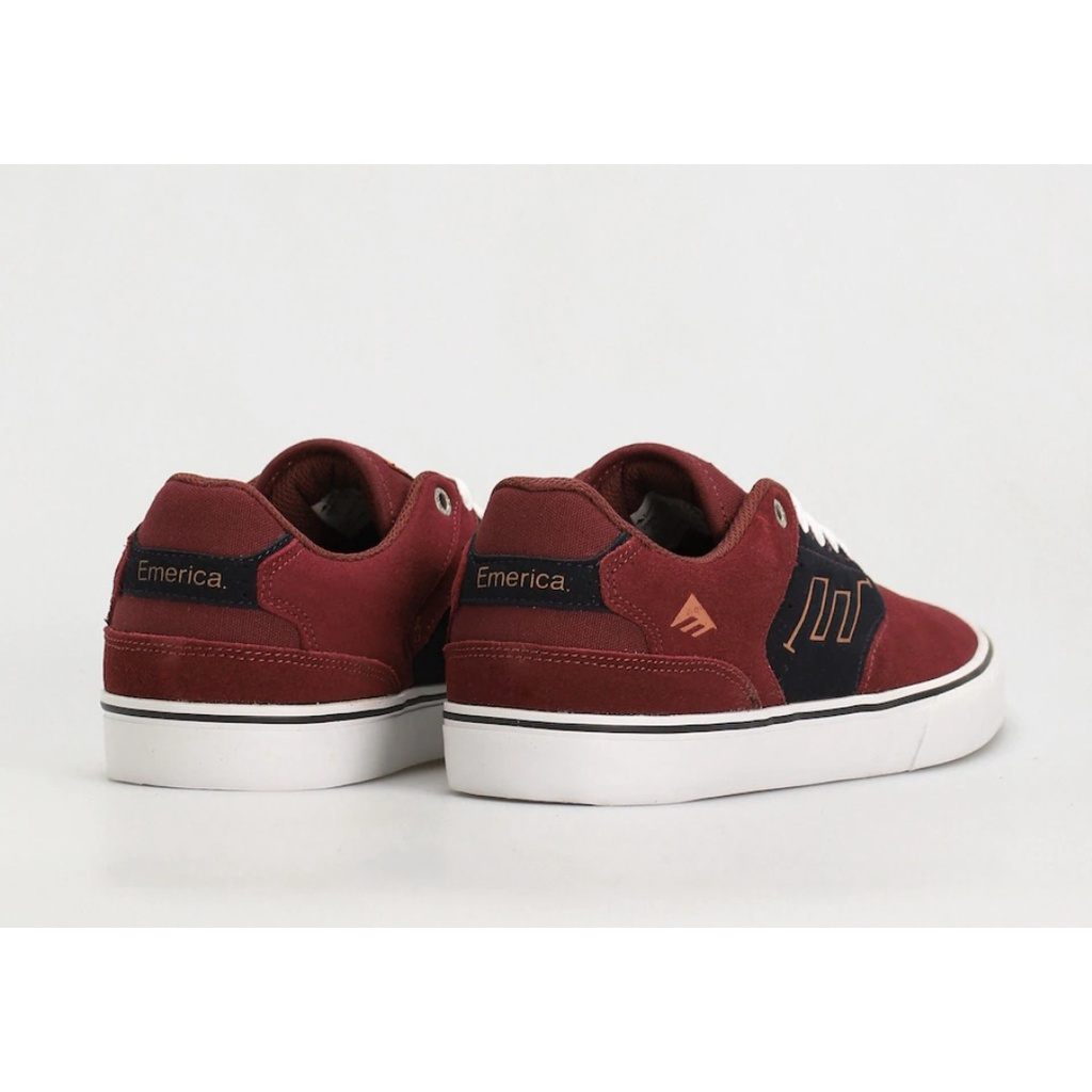Giày Emerica chơi ván trượt, hàng chuẩn xuất màu đỏ đô