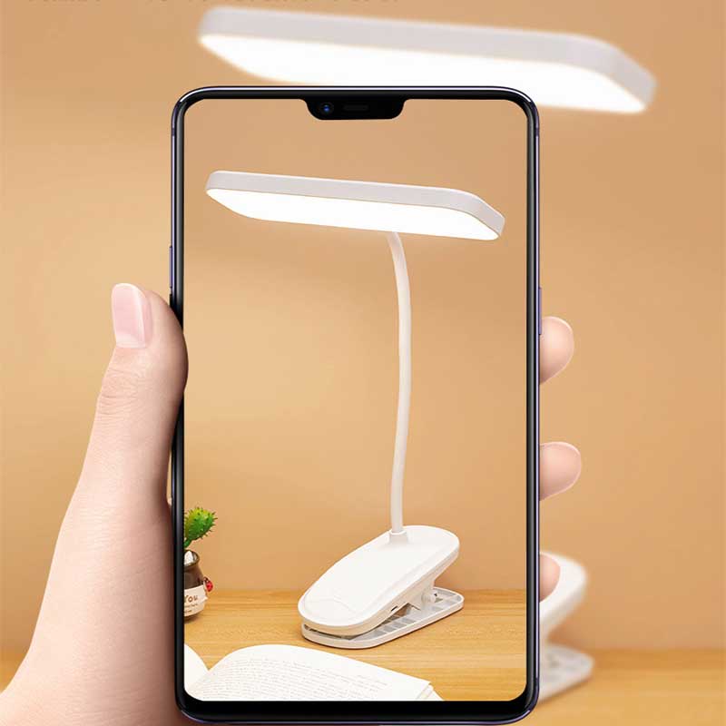 Đèn Ngủ Sạc USB Xoay 360 Độ Tiện Dụng° Đèn LED Đọc Sách Bảo Vệ Mắt Với 3 Mức Kẹp Tùy Chỉnh Tiện Dụng Cho Phòng Ngủ / Nhà Bếp