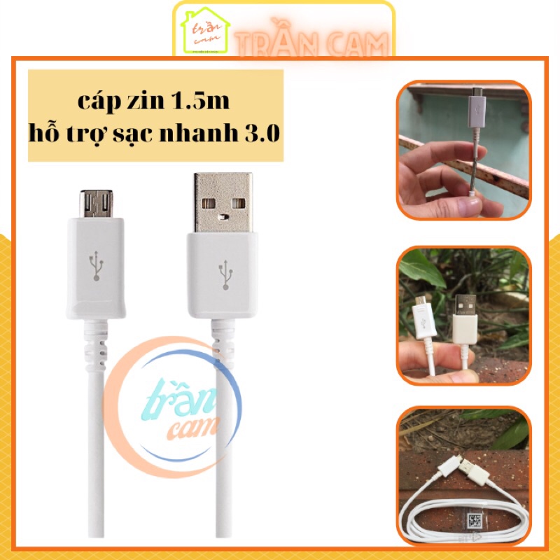 Cáp sạc Androi micro Usb, dây dài 1m và 1.5m