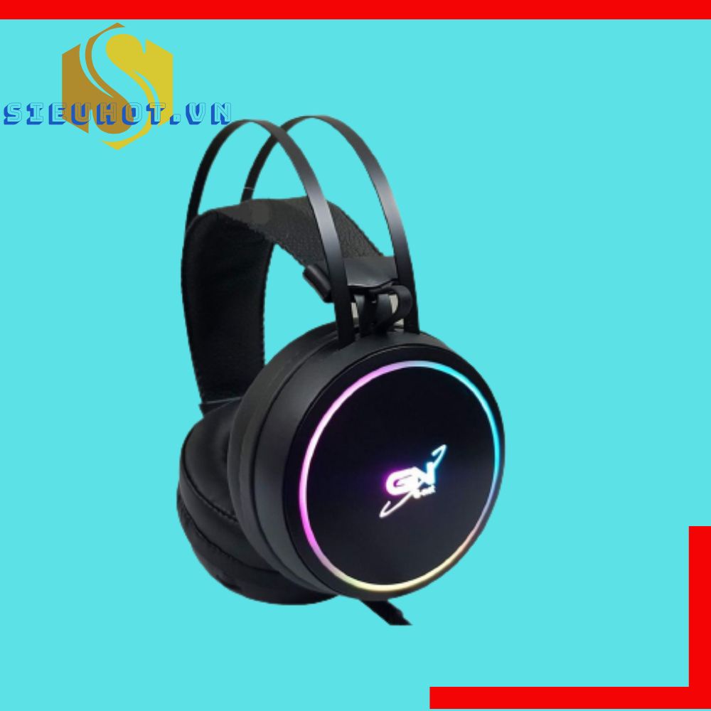 Tai nghe chụp tai có dây có mic GNET G09 usb 7.1 headphone nghe nhạc trùm đầu gaming led RGB